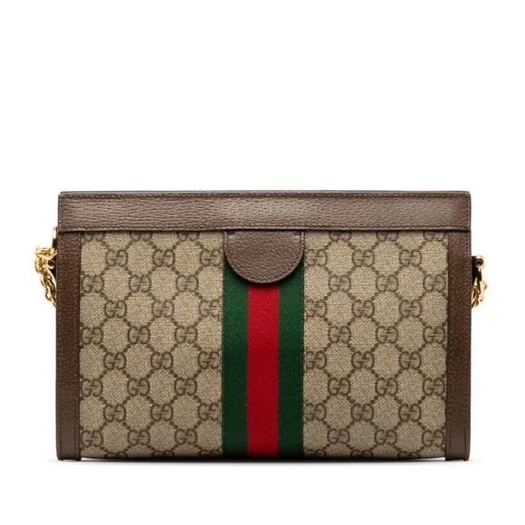 Authentic Gucci GG Supreme Ophidia Chain Shoulder Bag - Picture 3 of 8